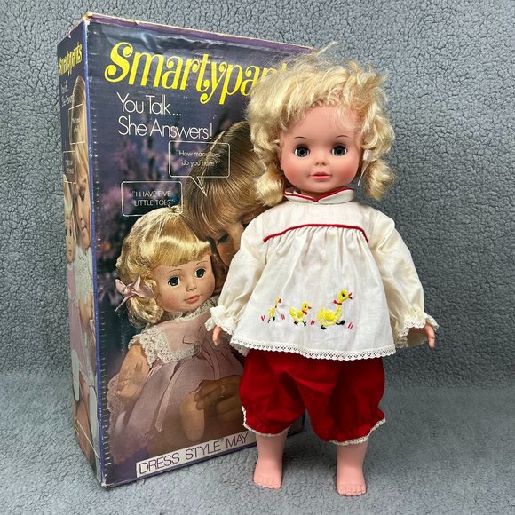 Smartypants Doll 18" Talking Baby Girl Toy Figure Blonde 1971 Topper Vintage 3 - Picture 1 of 12